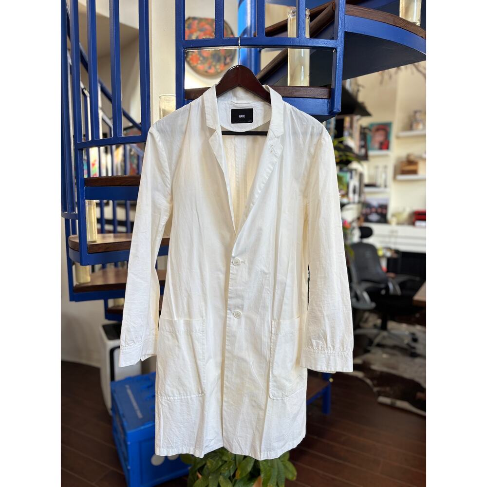 HARE Japan White Lightweight Tailored Coat Size L